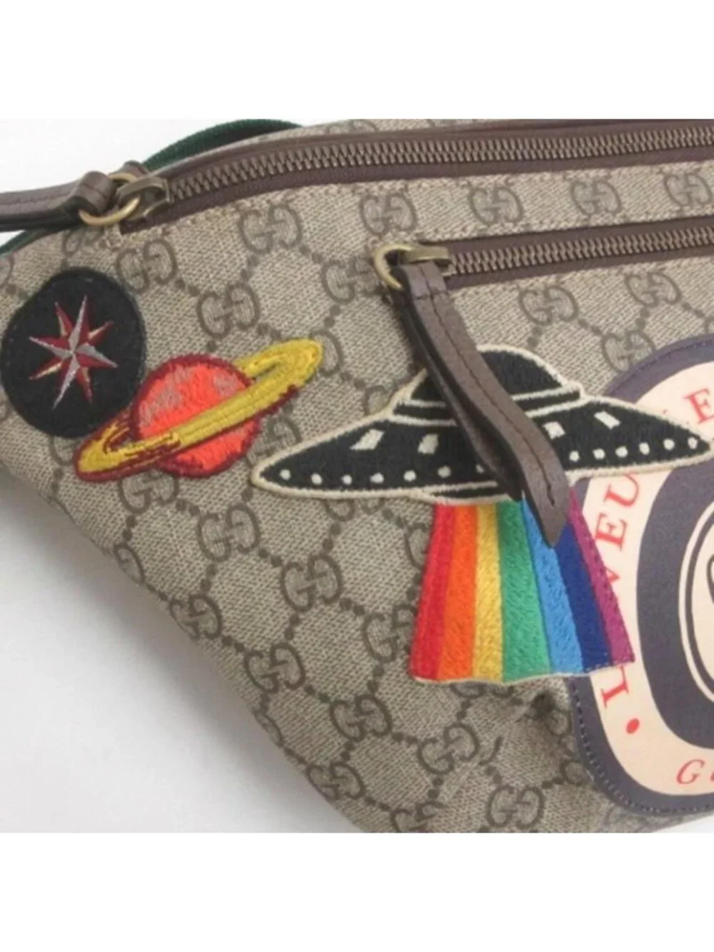Gucci Courier GG Supreme Belt Bag Shoulder Beige